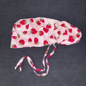 Strawberry Print Scrub Cap
